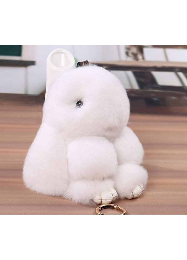 Брелок на сумку або рюкзак пухнастий заєць для дівчаток яскравий милий брелок ProDobro (370051280)