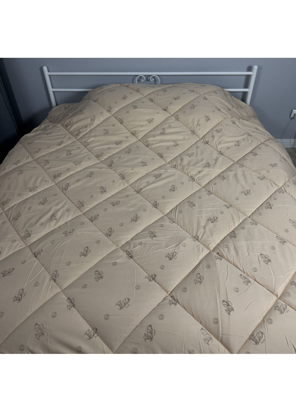 Ковдра зимова двоспальна бежева з овечою вовною Wool Dream Collection 1-02558 ТЕП (357209756)