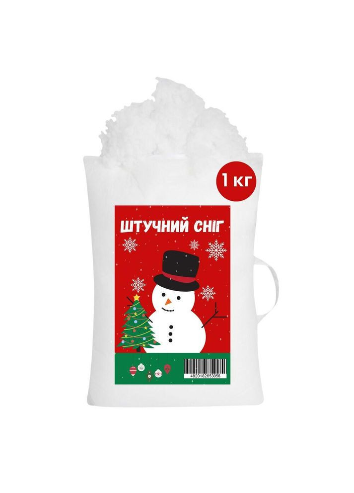Наповнювач для подушок антиалергенний 1 кг у вигляді пухнастих кульок для декору сніг штучний IDEIA (318493639)