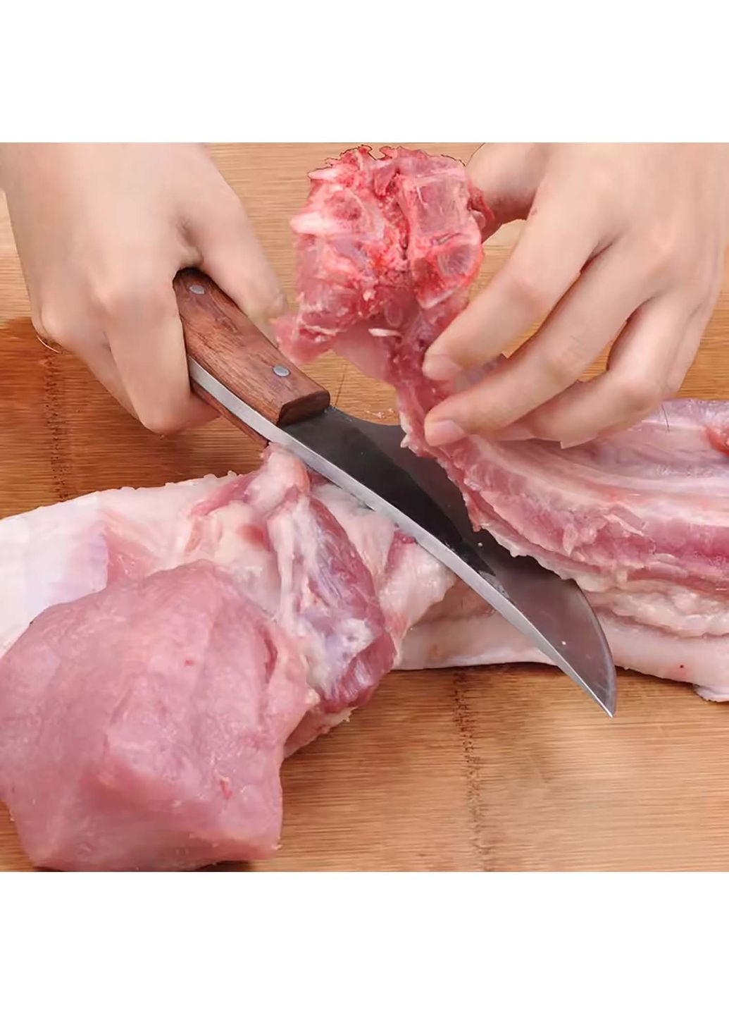 Обвалочный нож для мяса Satori из нержавеющей стали с деревянной рукояткой 23 см Kitchen Master (360801561)