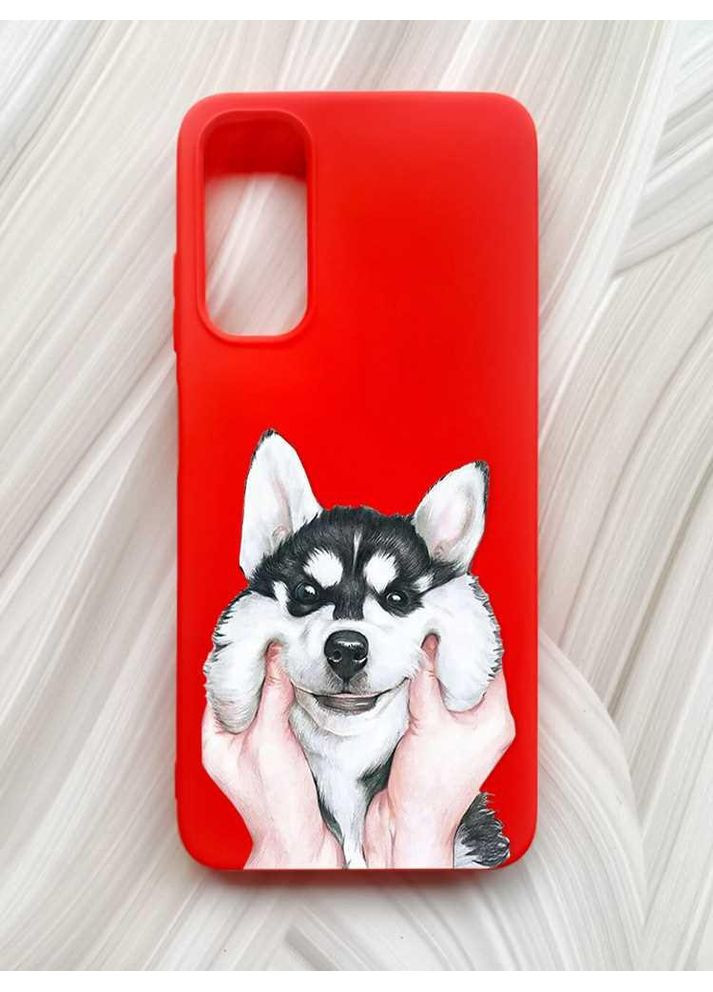 Матовий червоний чохол на Samsung Galaxy A05s (A057) Мордочка (принт 121) Creative (355387382)