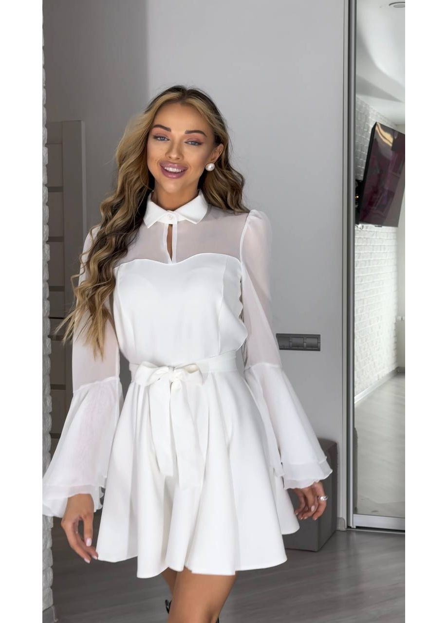 Молочна повсякденний, коктейльна, вечірня, кежуал жіноча сукня FINO Mode