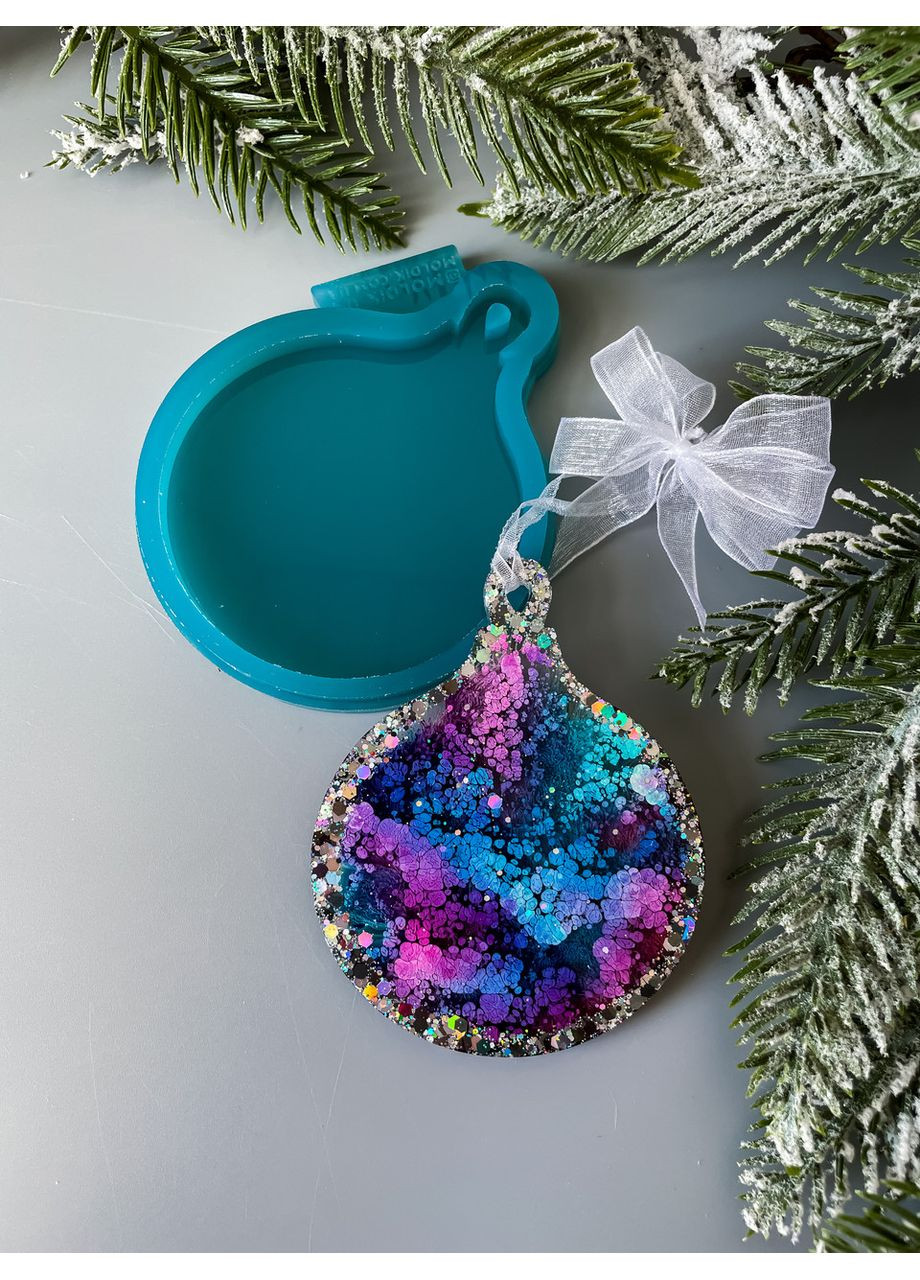 Молд Шар форма для новогодних игрушек на елку силиконовая форма для эпоксидной смолы No Brand (370566815)