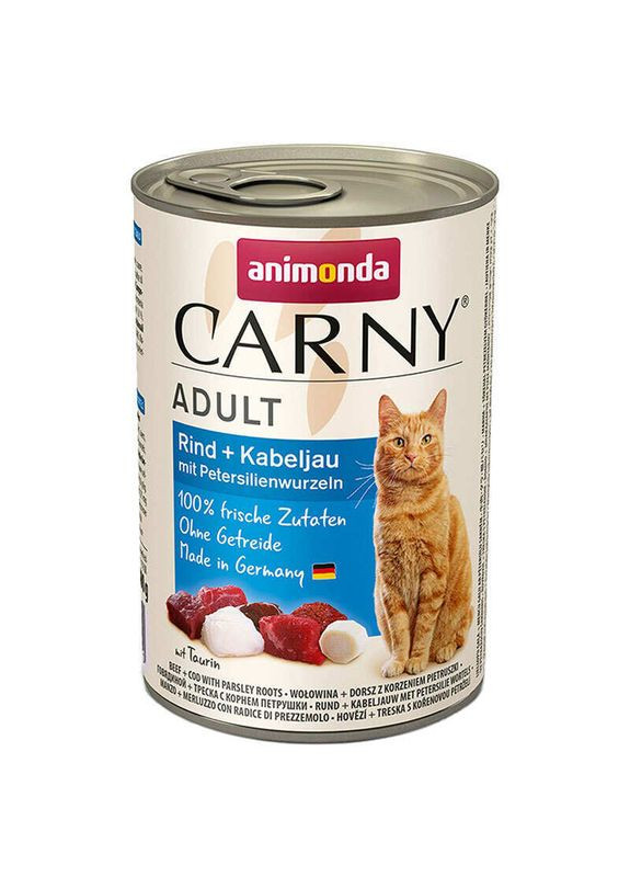 Влажный корм для кошек Carny Adult Beef+Codfish with Parsley roots 400г, с говядиной, треской и петрушкой Animonda (292115004)