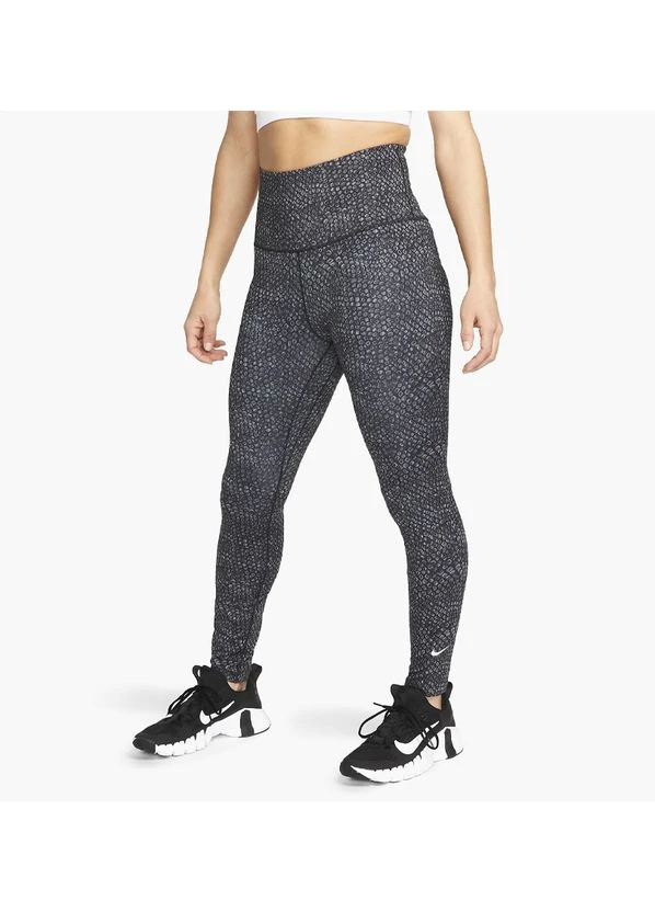 Серые демисезонные леггинсы one df hr 7/8 tght aop grey dx0162-010 Nike