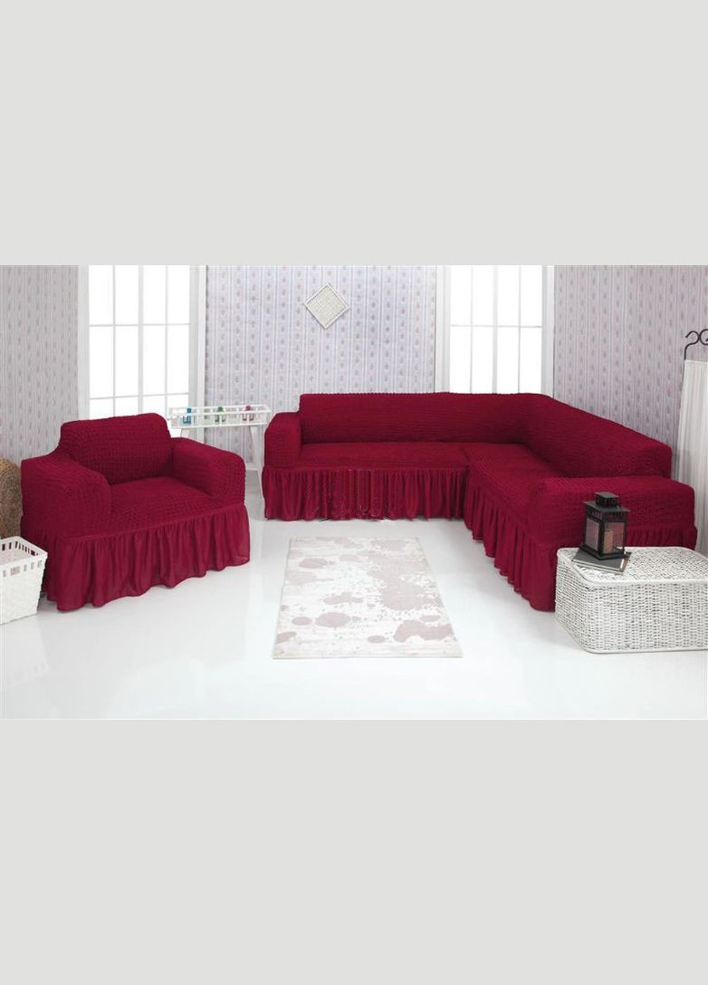 Чохол на диван кутовий та крісло 03 - 221 Світло-Фіолетовий Venera (268547766)