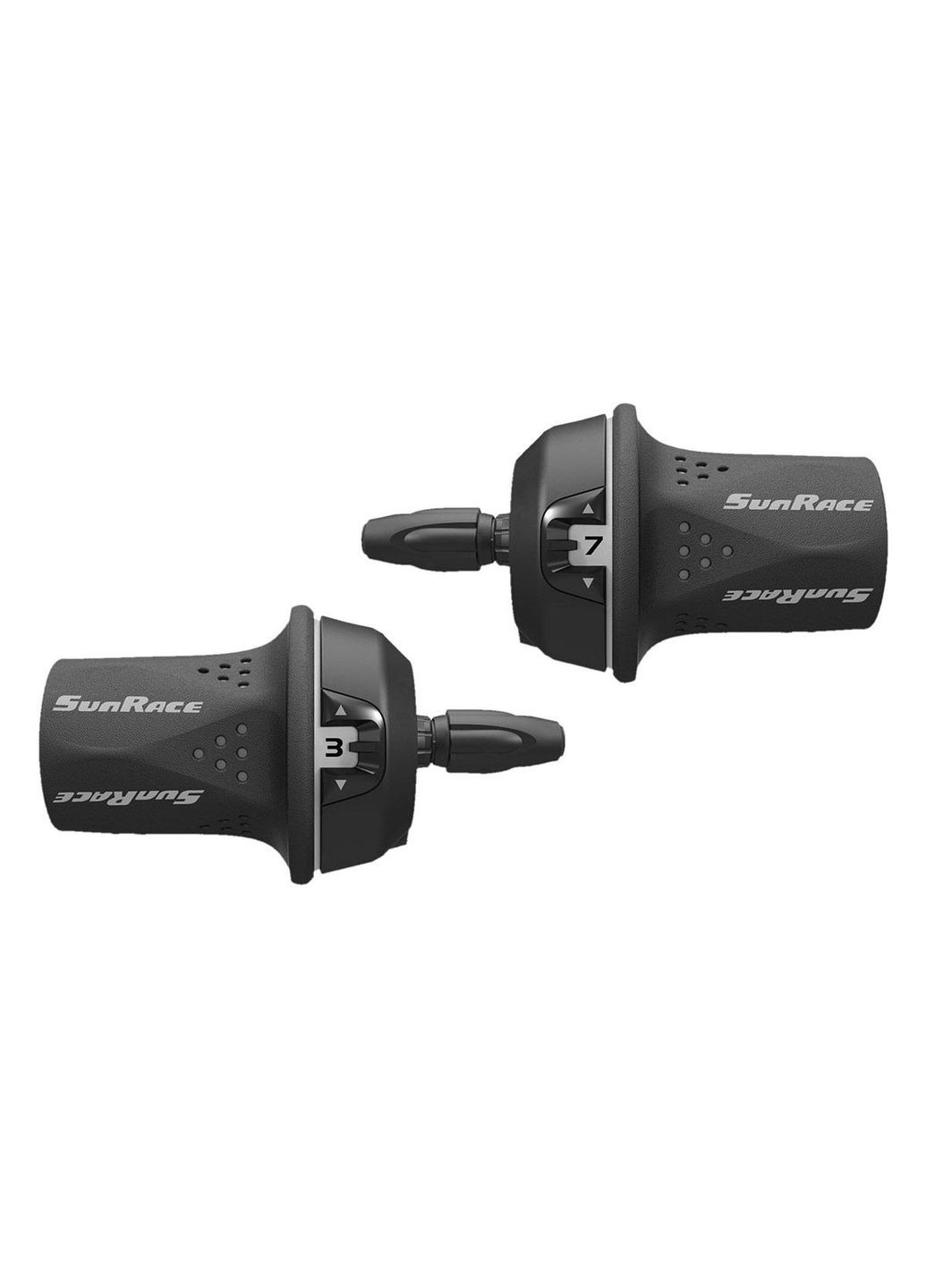 Ручки переключения лев + оправ M21 (черные с серым) R7/L3, индексные SunRace (370787299)