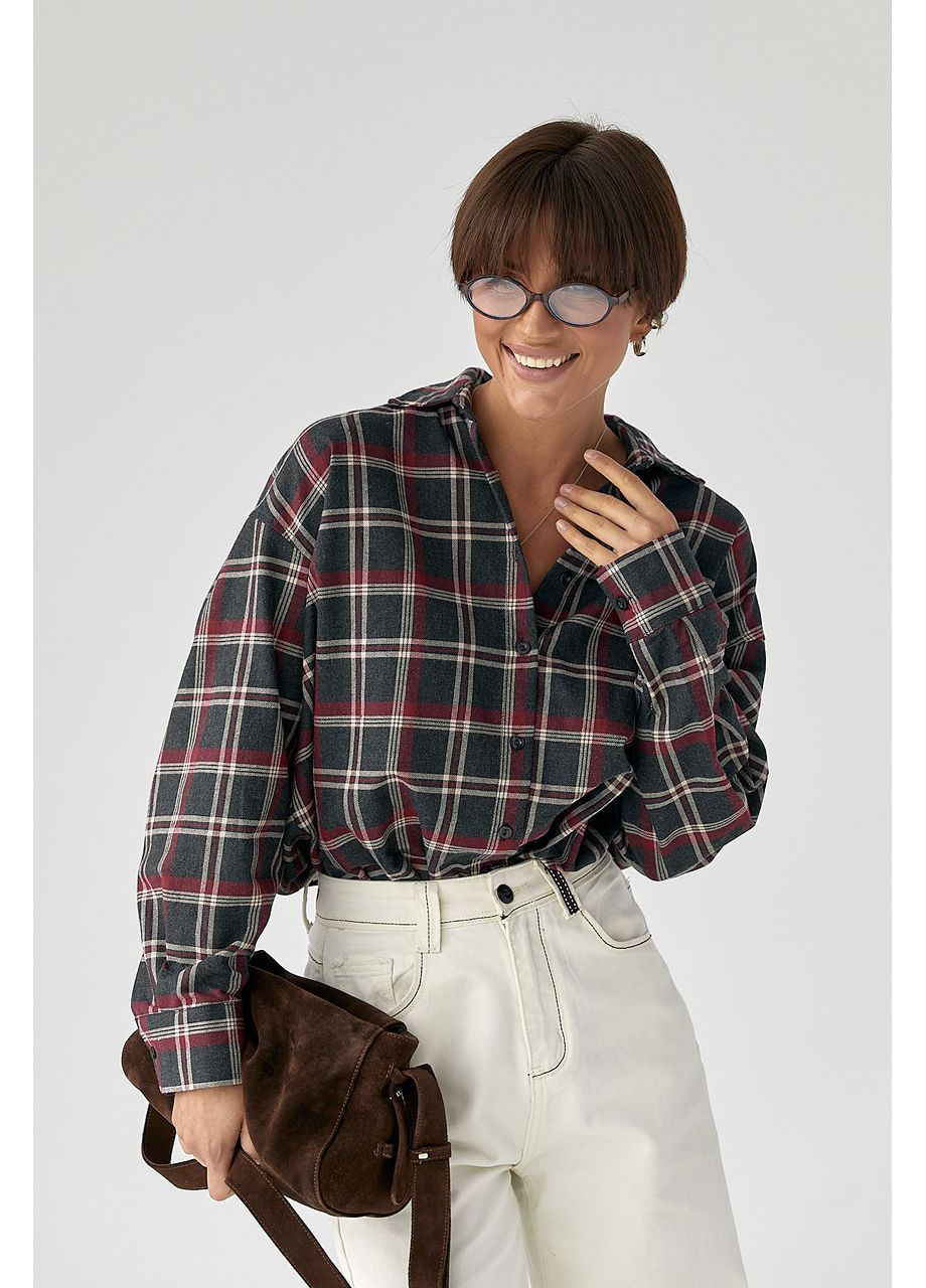 Темно-серая кэжуал рубашка Lurex