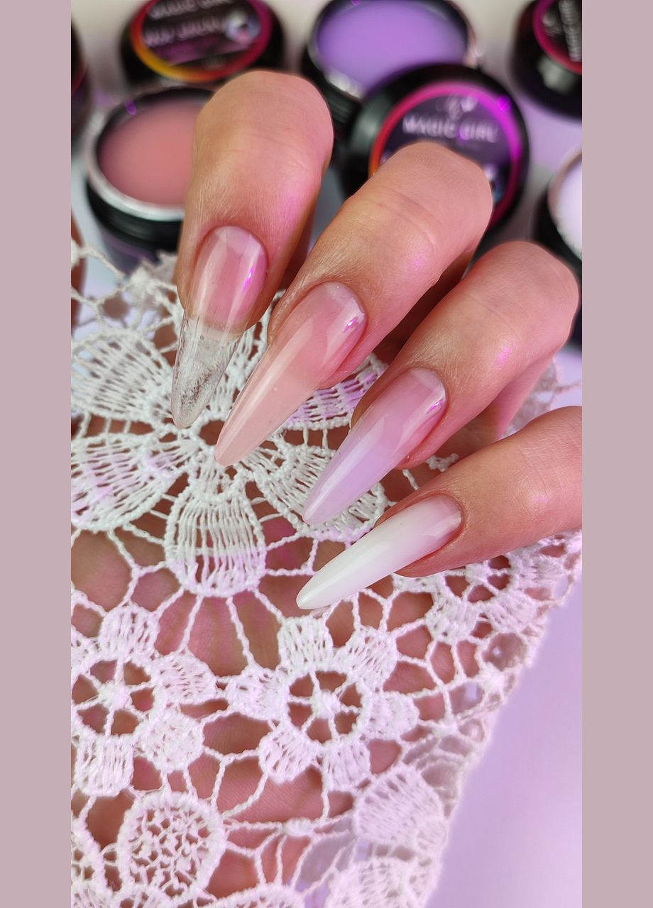 Набор с гелем который не липнет, гелевыми типсами 120шт + 15мл и клей базой 8мл Magic Girl (303635294)