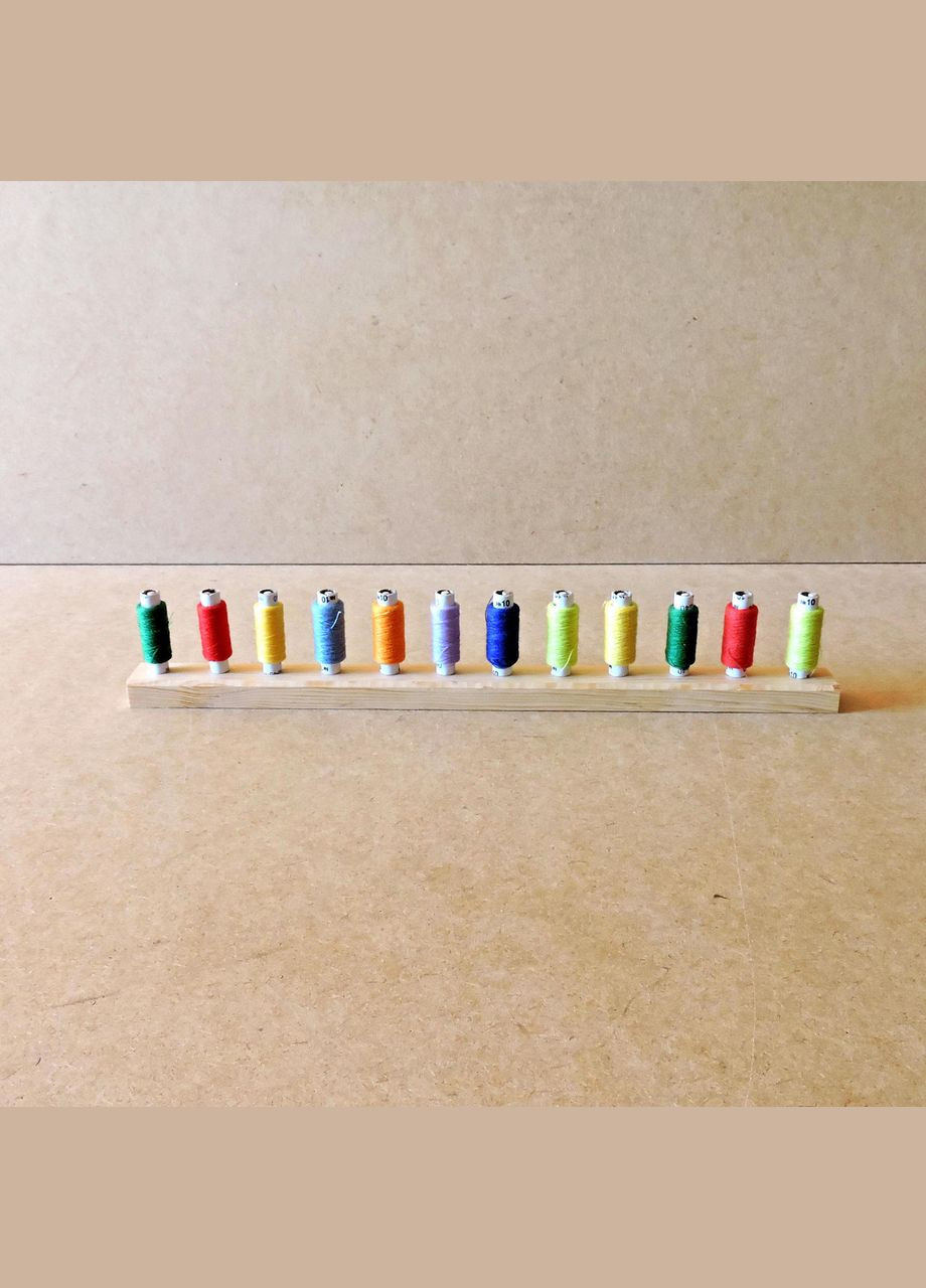 Органайзер для ниток з дерева Флок 12 (НТК-120400) No Brand (328911913)