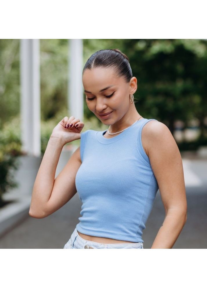 Майка топ женская голубая No Brand — 362699745