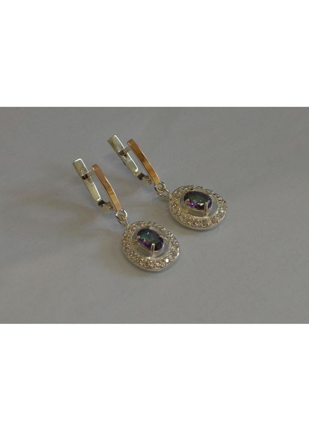 Серебряные серьги с накладками из золота Silver Style (367112790)