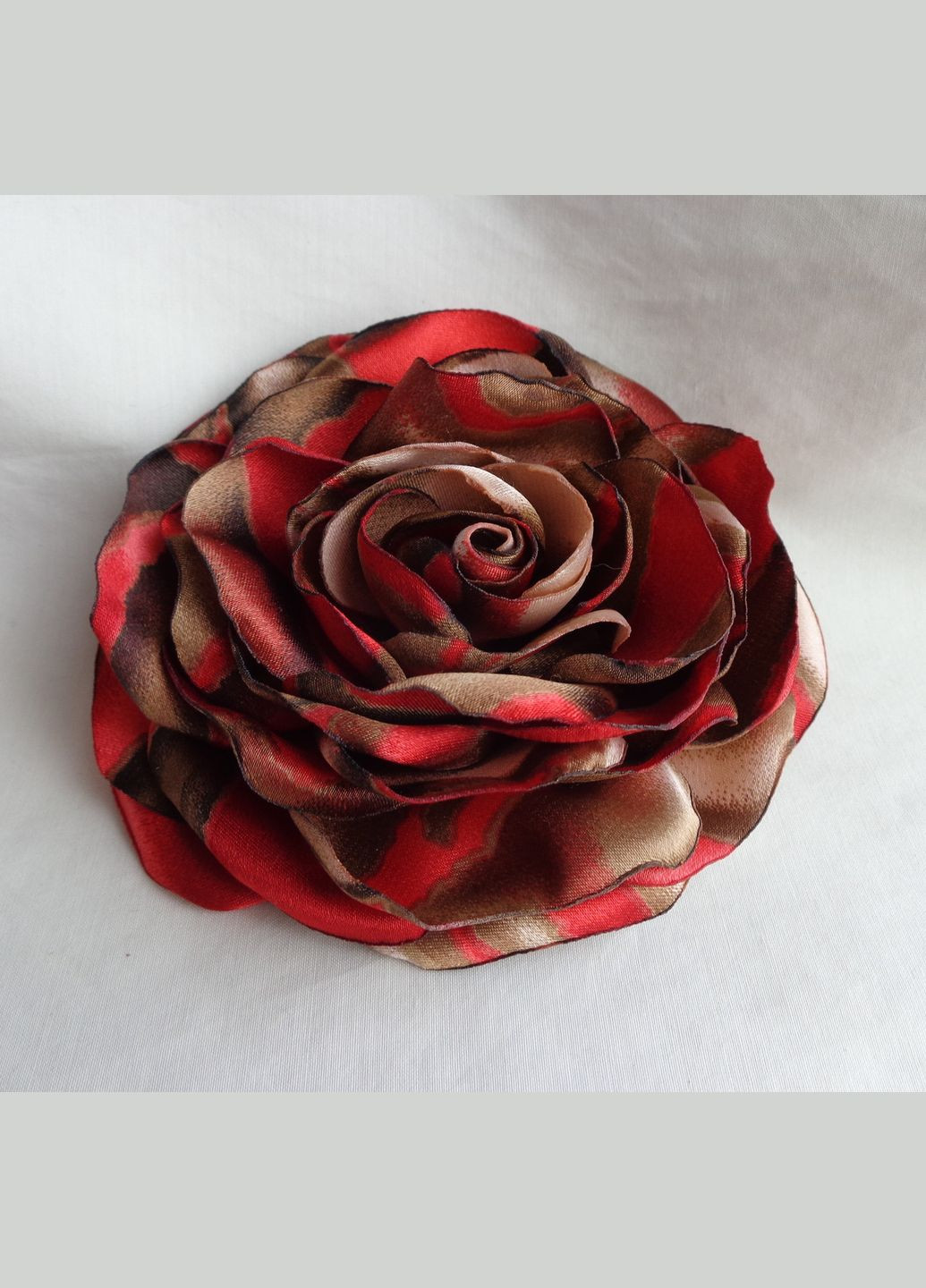 Брошка квітка з тканини ручної роботи "Троянда Лелі" No Brand (349843473)