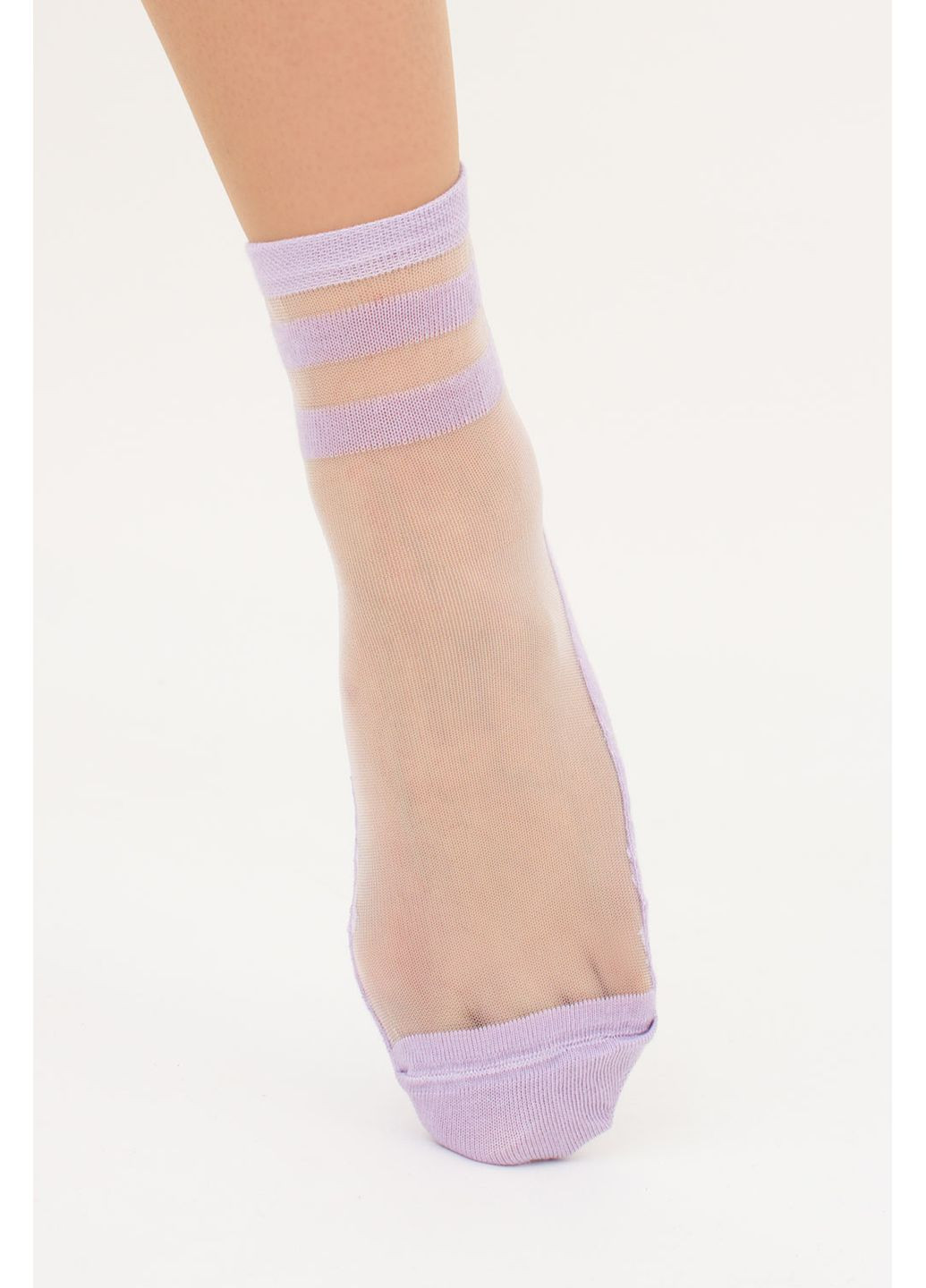 Фиолетовые носки женские прозрачные Giulia полоска (366740549)