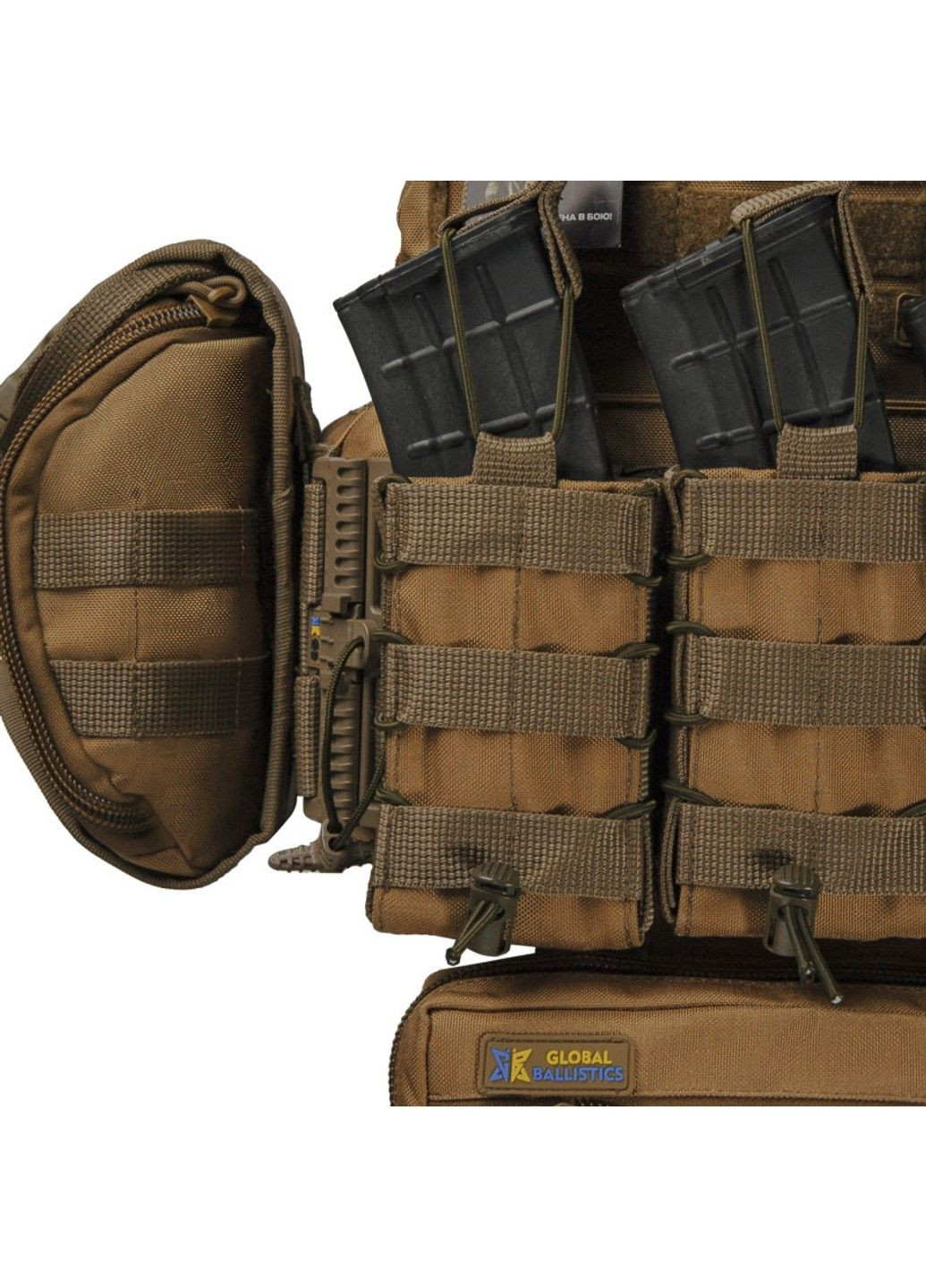 Плитоноска тактична Warmor Gen.3 Pro Max зі швидким скиданням з підсумками (Койот) No Brand (332637370)