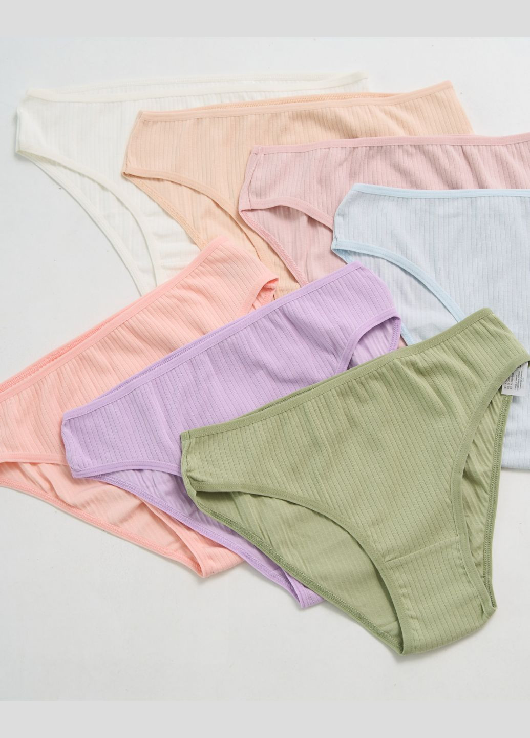 Жіночі трусики тижневки в рубчик – комплект 7 пар Nicoletta (340276963)