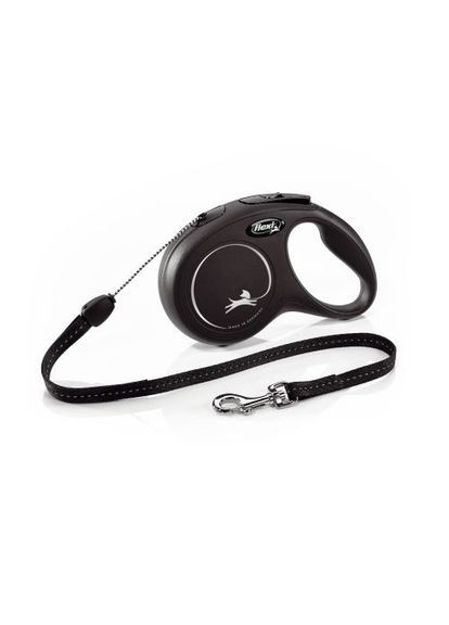 Поводок-рулетка New Classic для собак, с тросом, размер S 8 м / 12 кг (чёрная) Flexi (330982018)