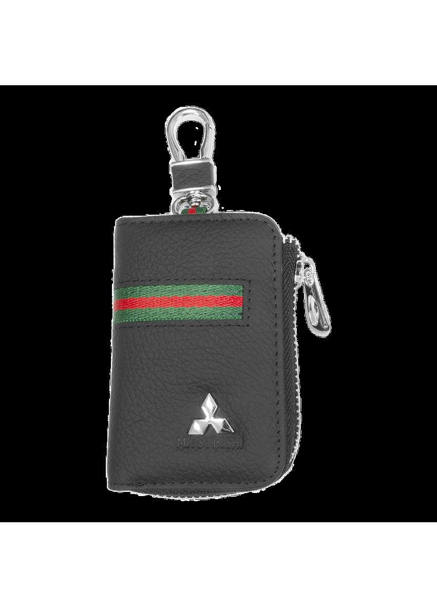 Ключниця, шкіряна автоключниця з логотипом МІТСУБІШІ (багатофункціональна чорна 11012) Mitsubishi (360949395)
