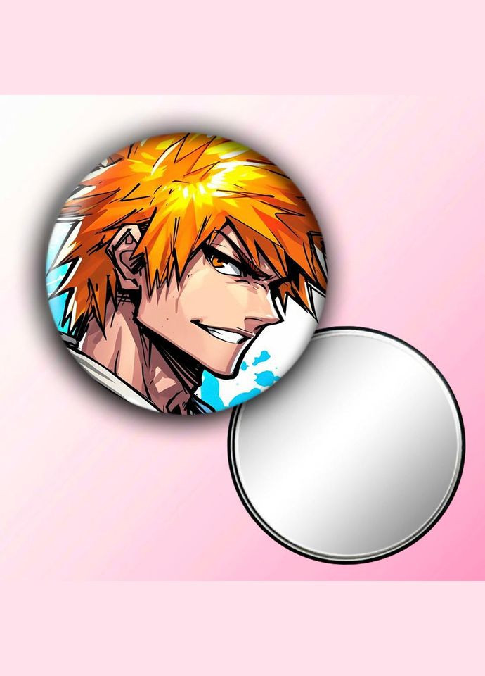 Зеркальце косметическое карманное Аниме Блик #0014 с рисунком круглый 56 мм No Brand (309159708)