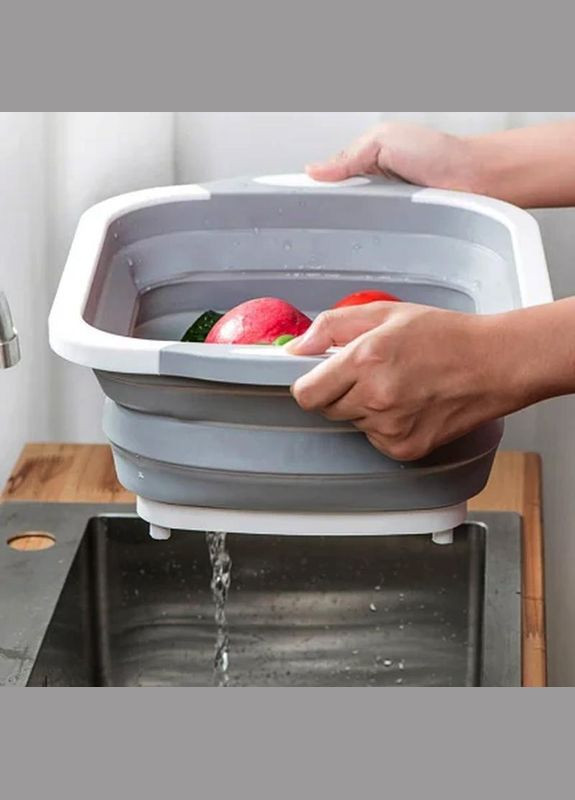 Складана обробна дошка трансформер 3 в 1 миска та друшляк 40 х 30 см No Brand (315633179)