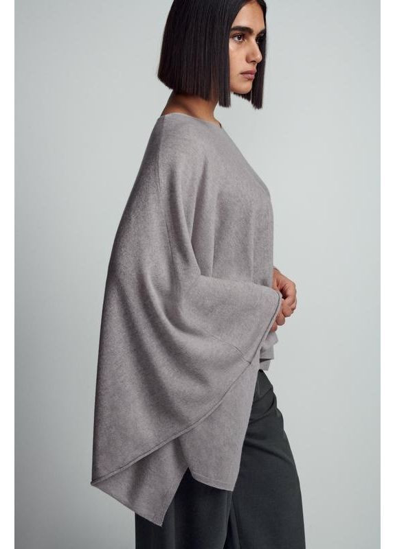 Сірий вовняний светр асиметричного крою Zara