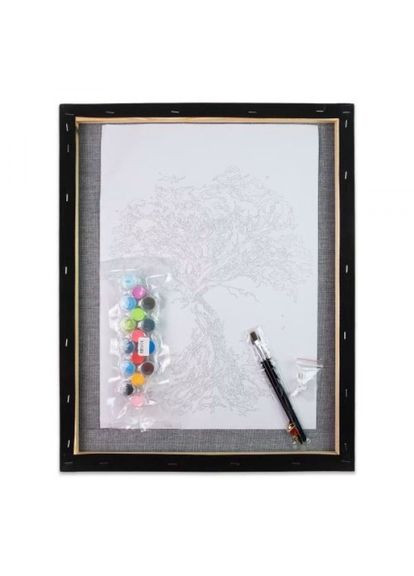 Картина за номерами на чорному тлі "Аніме дівчинка-метелик" 30х30 см Strateg (318016835)