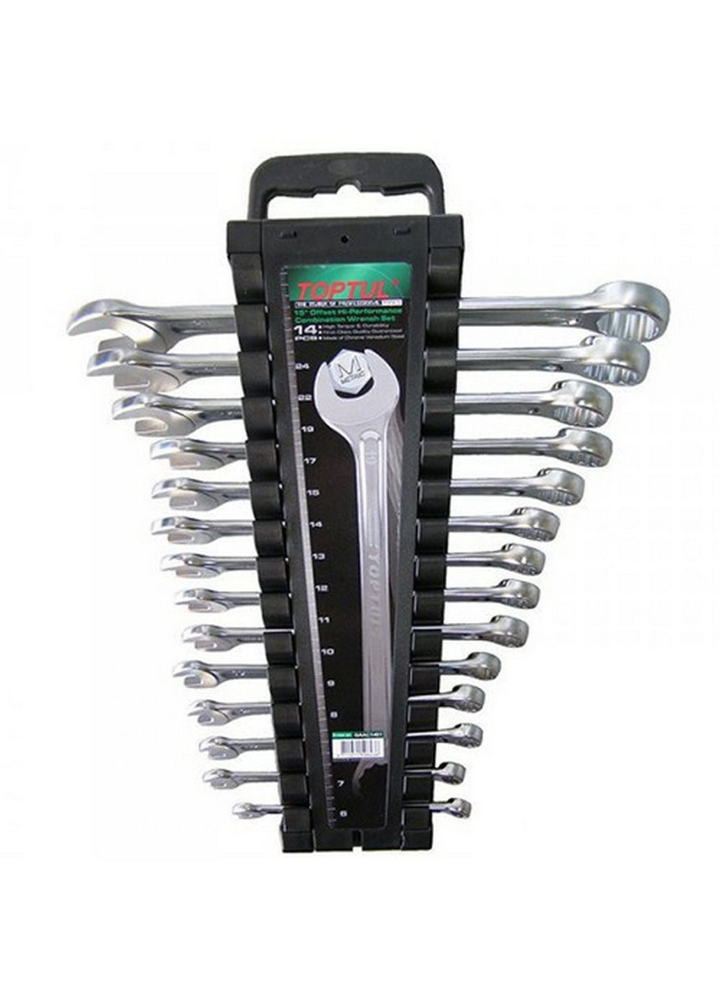 Комплект ріжково-накидних ключів 14 шт. 6-24мм TOPTUL (289465035)