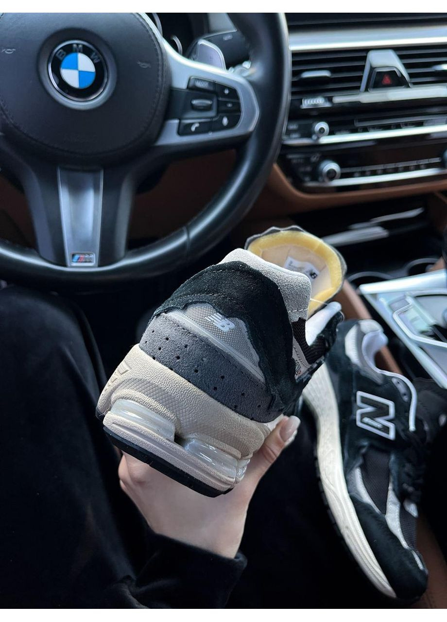 Черные демисезонные кроссовки мужские new balance 2002r black white v2 нью беланс 2002r No Brand