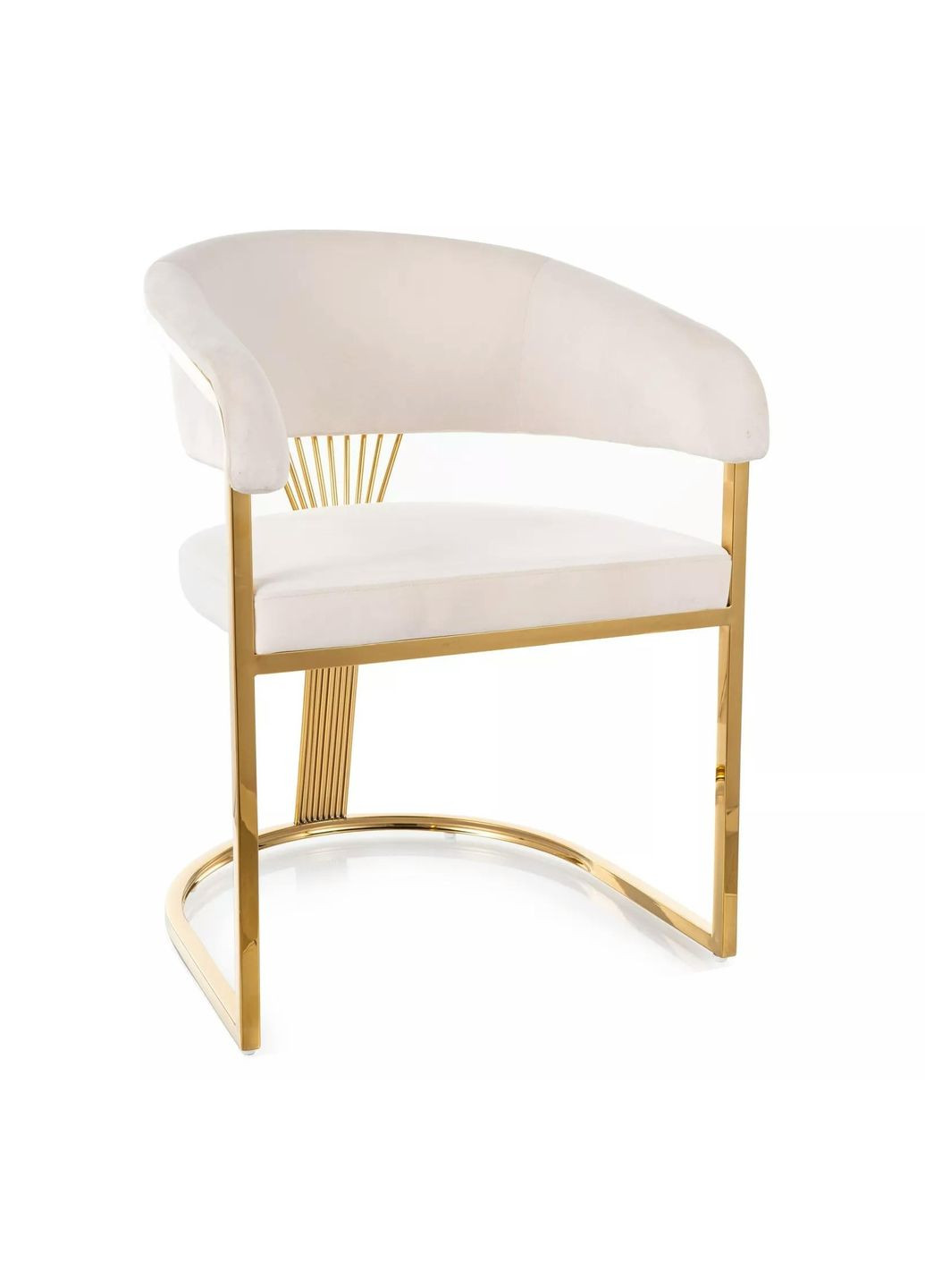 Стілець кухонний CROWN VELVET золотий каркас / світлий беж BL.22 CROWNVZLJBE Signal (372178145)