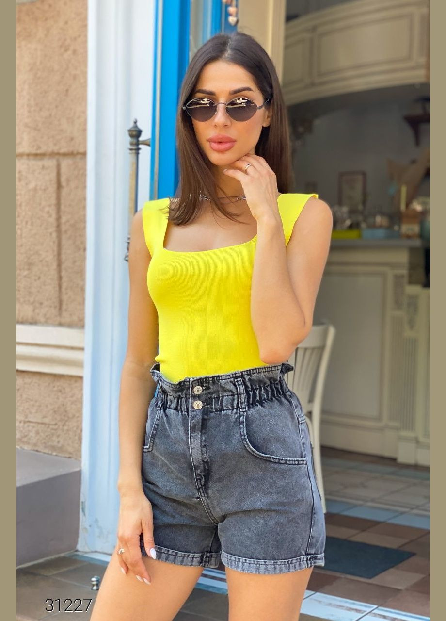 Майка в рубчик с квадратным вырезом Liton — 303775709