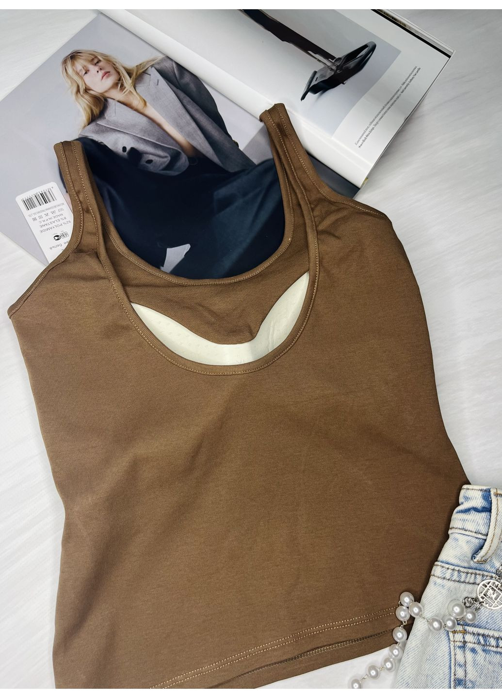 Топ-майка з незнімним поролоном Push Up Beisdanna (354820876)