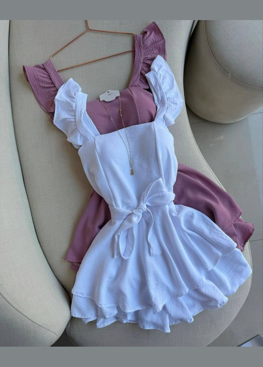 Белый комбинезон, качественный, нежный и красивый, идеальный для особых случаев No Brand 671 однотонный белый