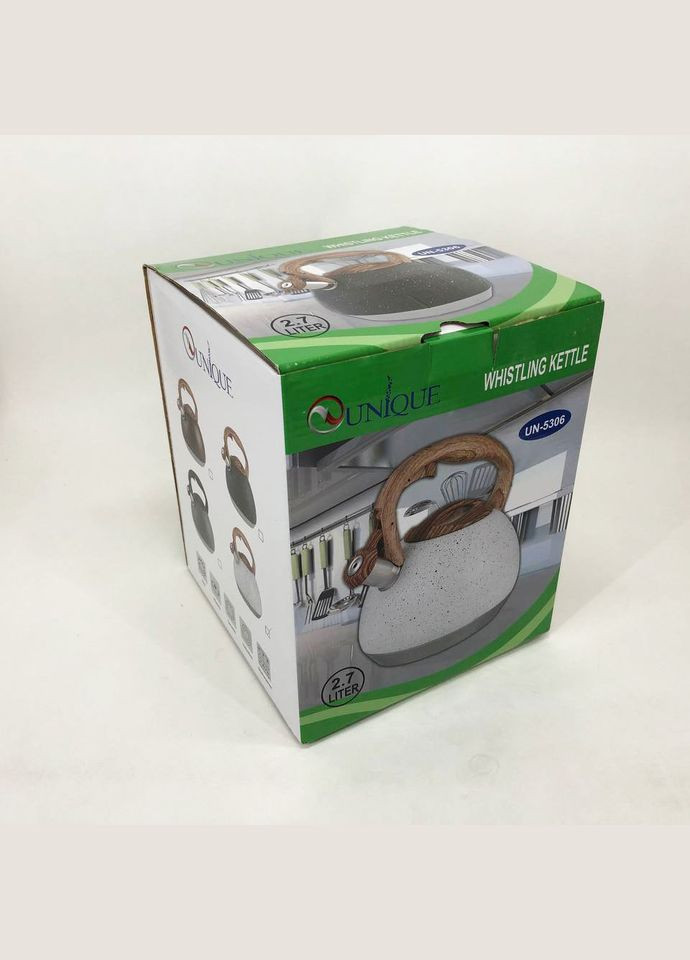 Гарний чайник для плити UN-5306 2.7л, Кухонний чайник газовий, Чайник DV-660 зі сигналом Unique (349822252)