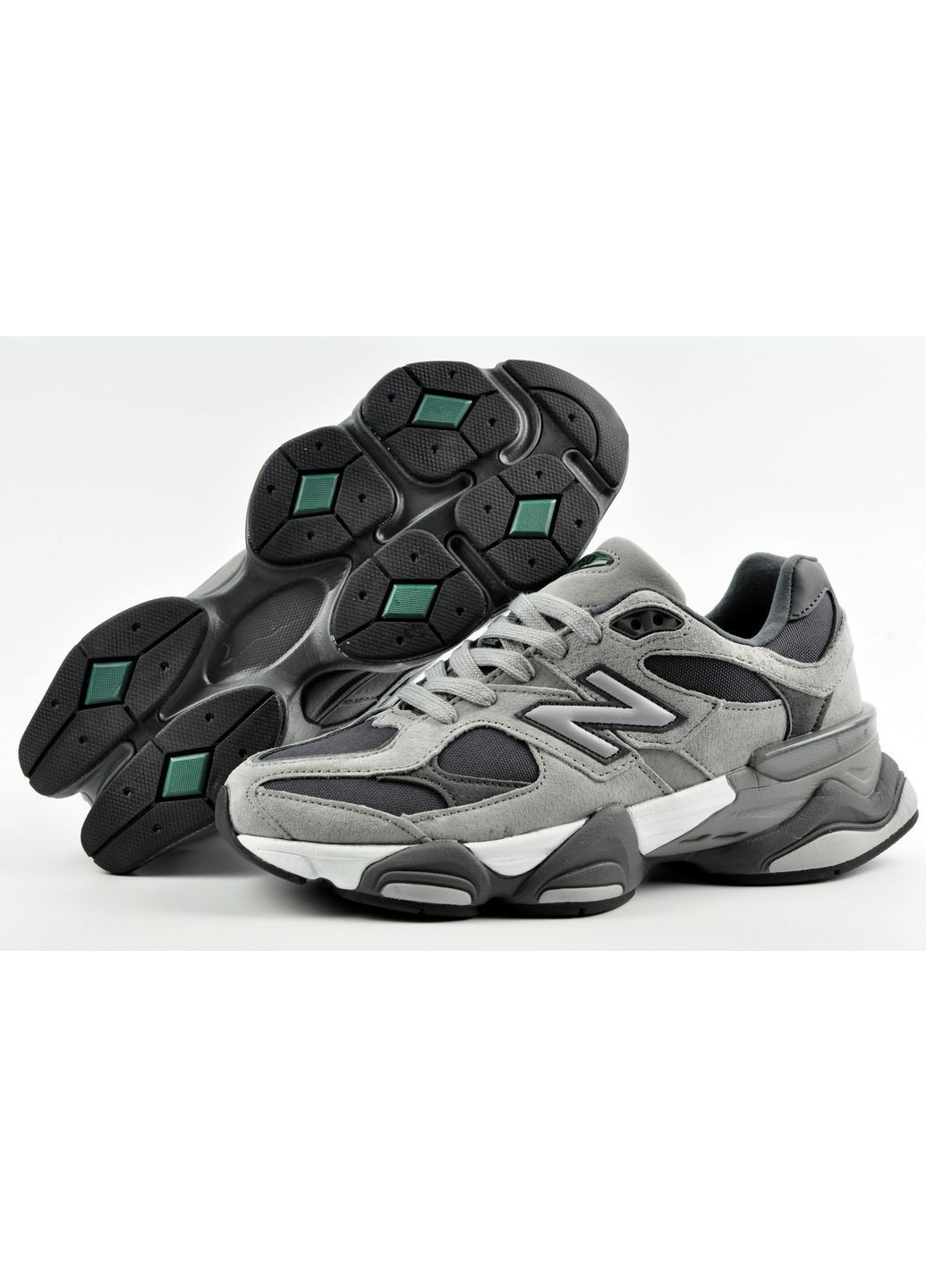 Серые демисезонные кроссовки термо balance 9060 No Brand