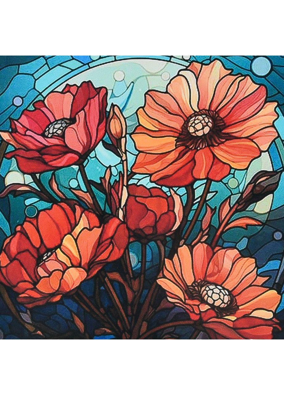 Алмазна мозаїка ПРЕМІУМ Червоні маки розміром 30х30 см не повна викладка (DEEX16300) Strateg (362445948)