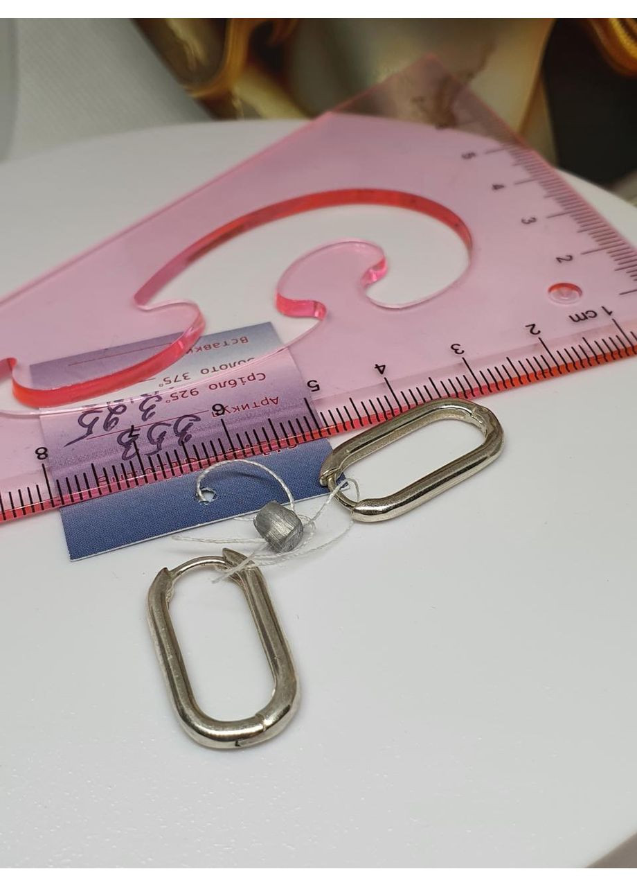 Сережки срібло 925 проба застібка конго зручні базові No Brand (366957564)