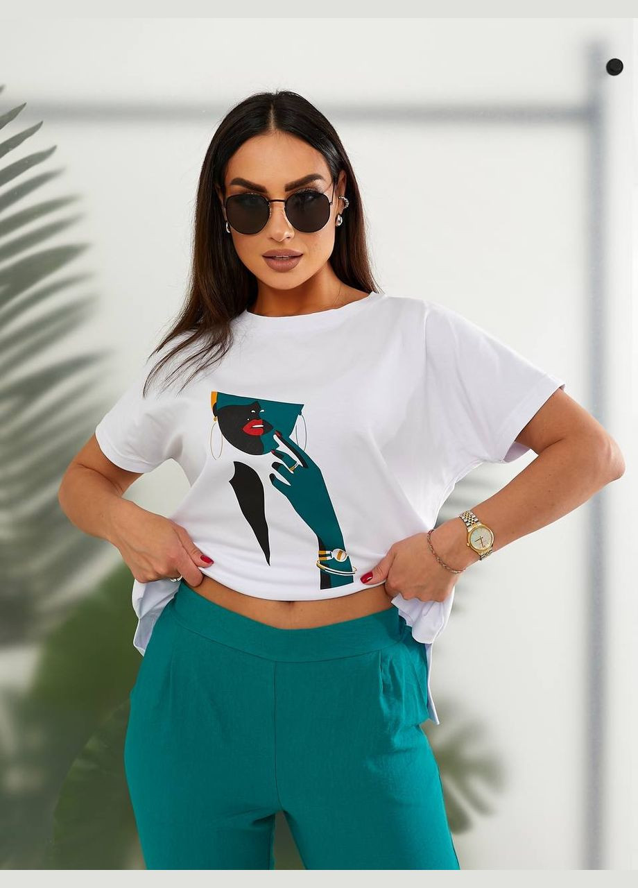 Стильний костюм-двійка з малюнком No Brand (325216532)