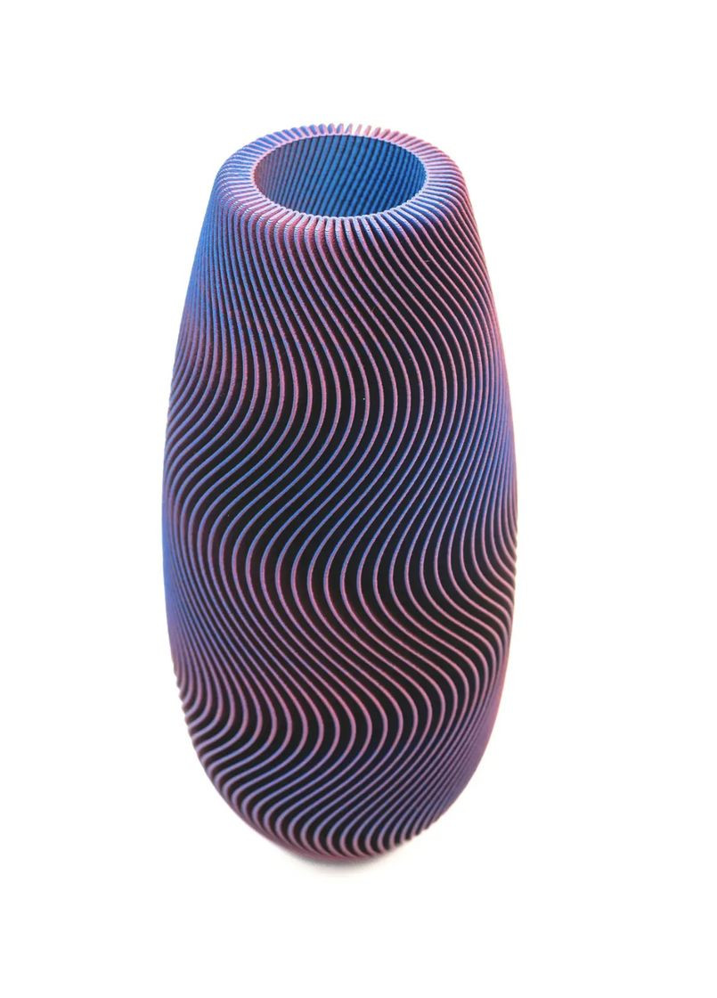 Абстрактная ваза хамелеон для цветов и сухоцветов настольная декоративная Фигурная ваза волна UA3D (304997066)