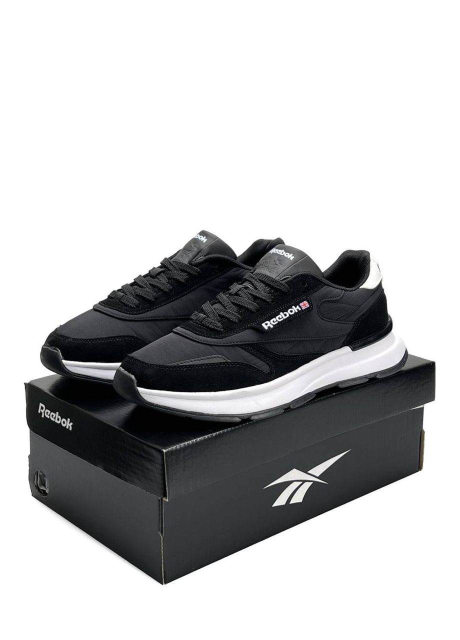 Чорні Осінні кросівки чоловічі reebok No Brand Classic Black White