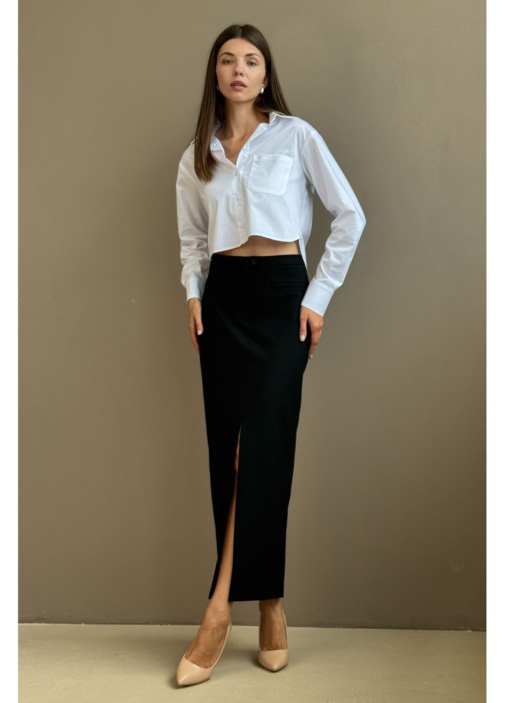 Спідниця з розрізом міді CHICLY (358883385)