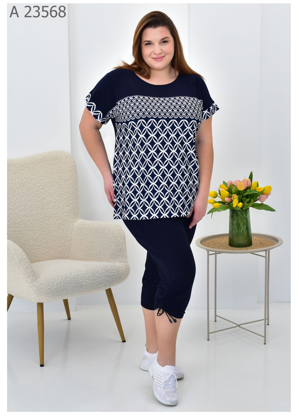 Костюм жіночий літній великого розміру SK (324559579)