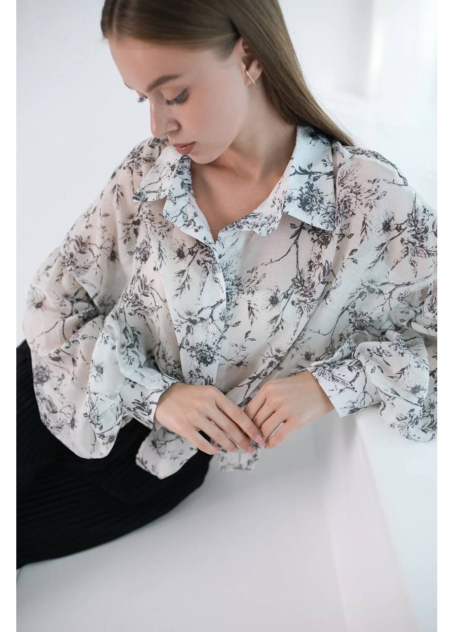 Комплект шовкові штани-плісе + напівпрозора сорочка з тенселу 💫💫💫 Україна (372045815)