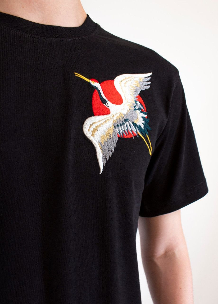 Черная мужская футболка stork l black (28972040 l) No Brand