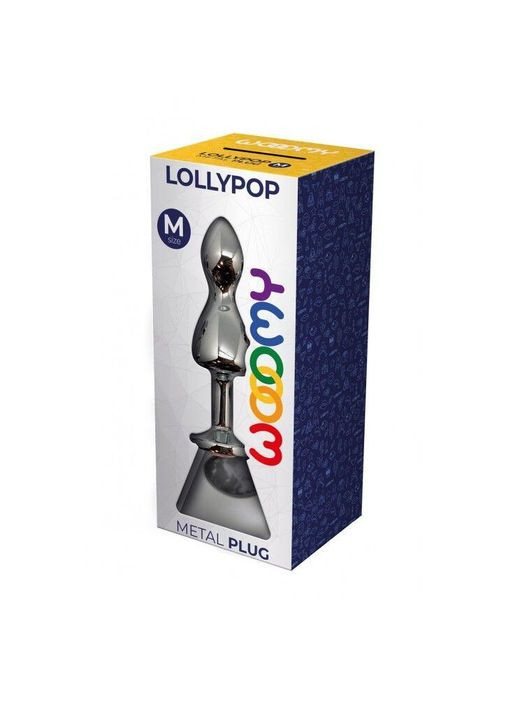 Анальна пробка Lollypop Double Ball Metal Plug M Wooomy (294182180)