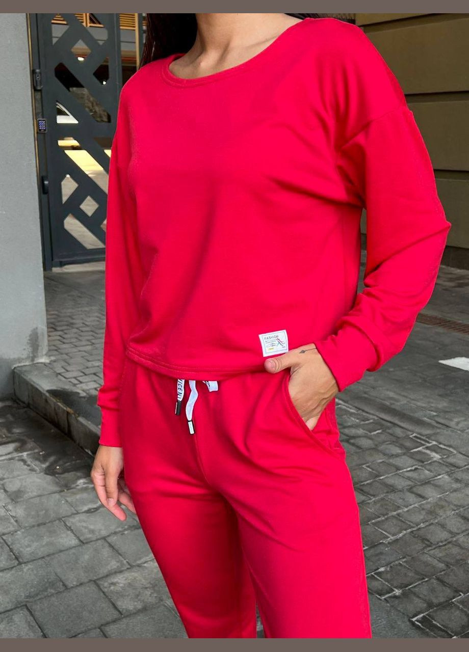 Женский спортивный костюм-двойка цвет красный р.46/48 452905 New Trend (285711135)
