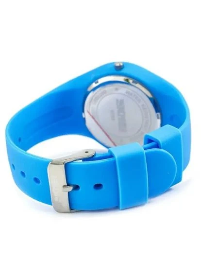 Часы 9068DKBU Blue | Женские кварцевые часы с силиконовым ремешком, синий стильный аксессуар Skmei (358651043)