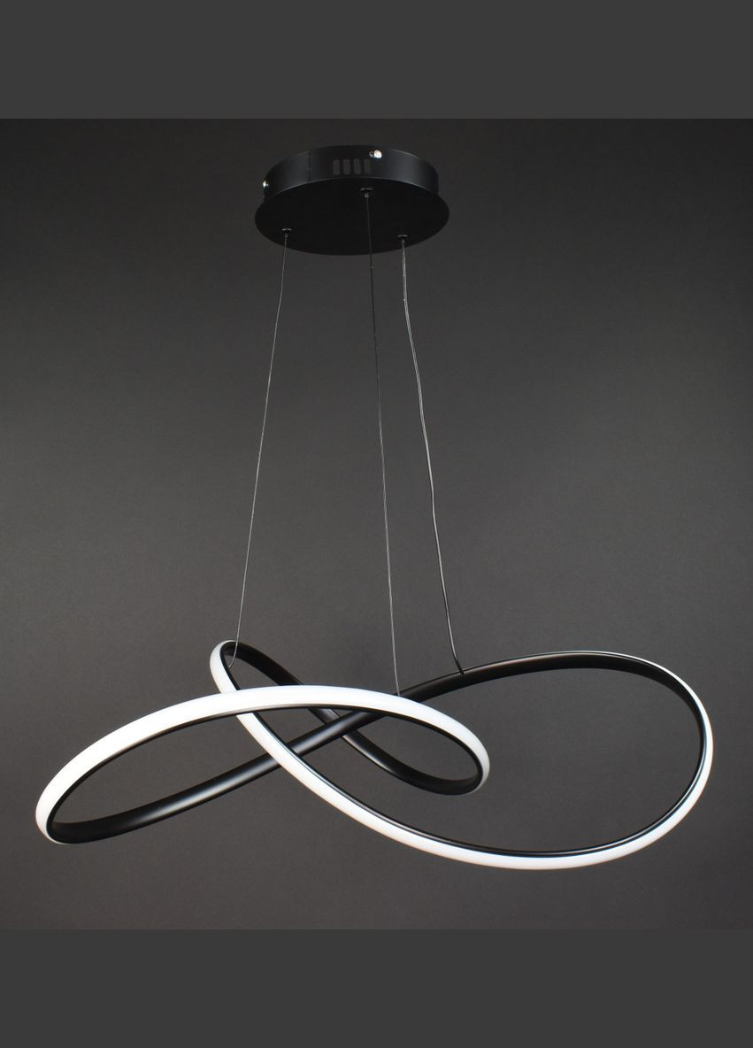 Люстра світлодіодна підвісна LED світильник для квартири на стелю лед 28014 Чорний 25-130х60х60 см. Sunnysky (364759218)