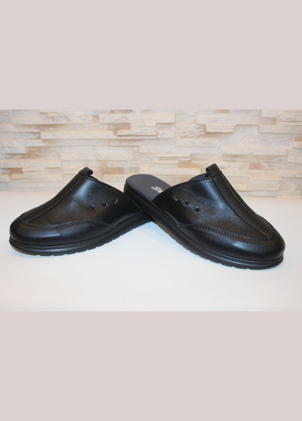 Шльопанці сабо жіночі чорні натуральна шкіра Shtayer Жіночі шльопанці сабо (327880846)