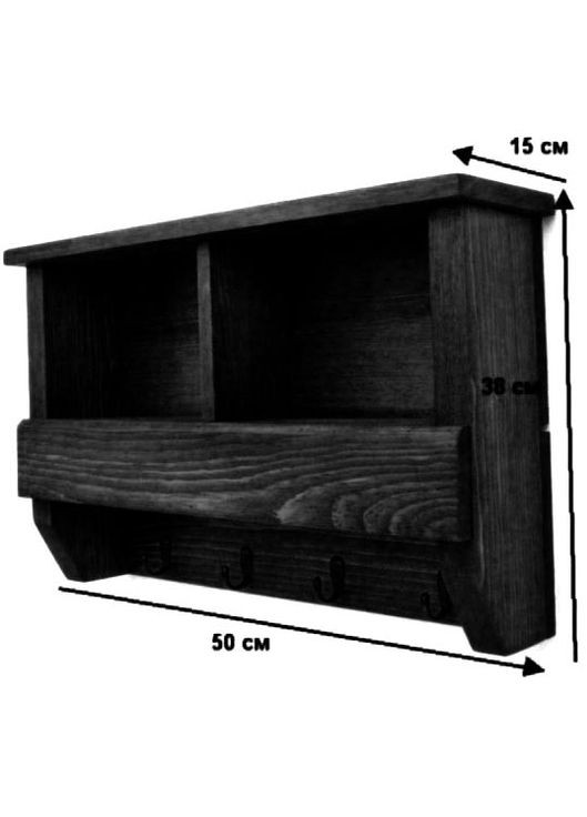 Полка для ванной из дерева Шалькау венге (ВНП-003312) No Brand (328091834)