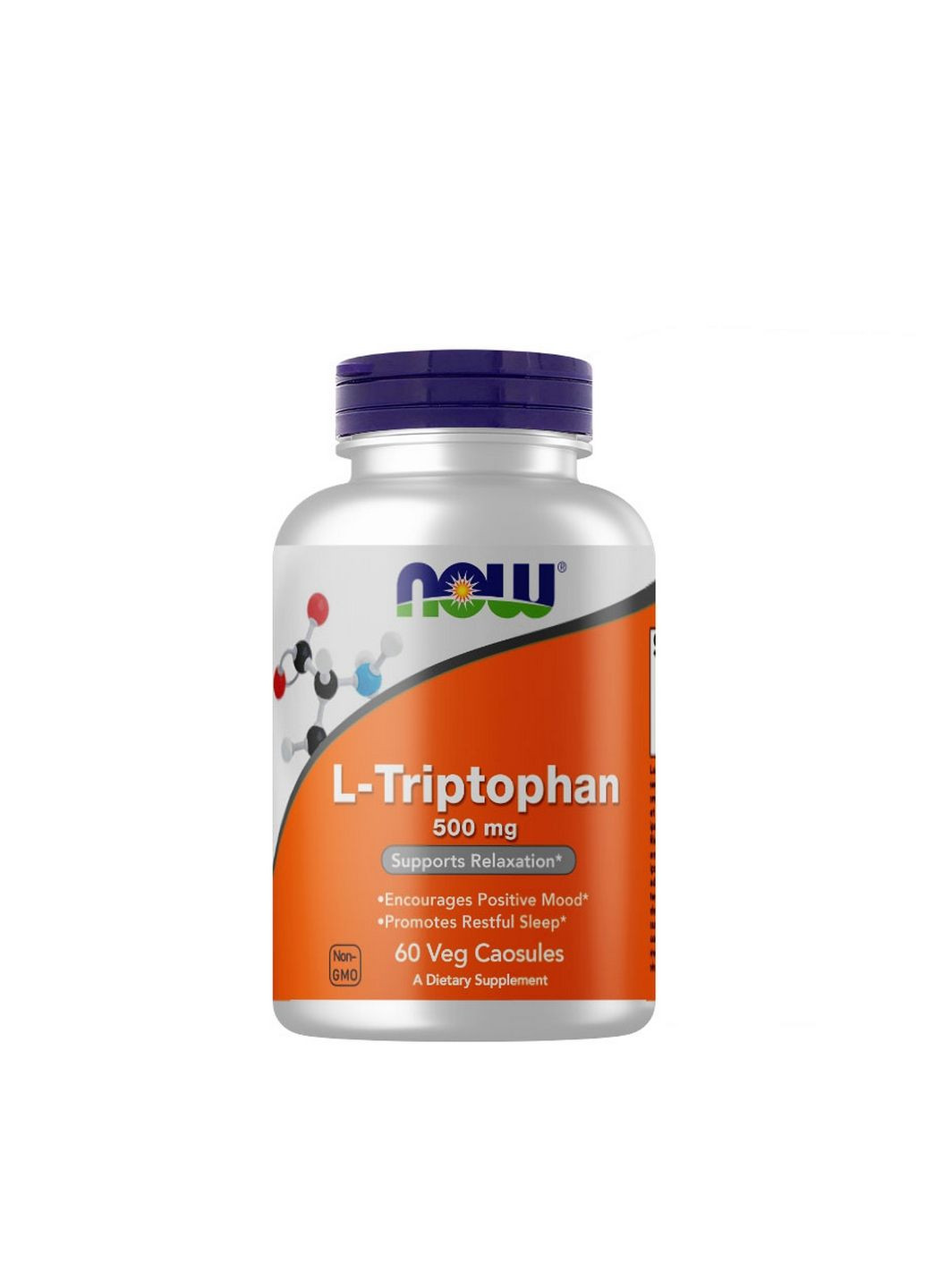 Амінокислота L-Tryptophan 500 mg, 60 вегакапсул Now (293342748)